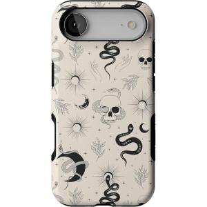 Casely iPhone 17 Air Case | Taupe on Nude | Compatible with MagSafe | Bold Protective Design(No Further Explanation | Snakes & Skulls)