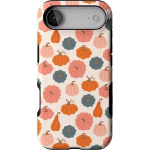 Casely iPhone 17 Air Case | Taupe on Nude | Compatible with MagSafe | Bold Protective Design(Oh My Gourd | Pumpkin Patch)