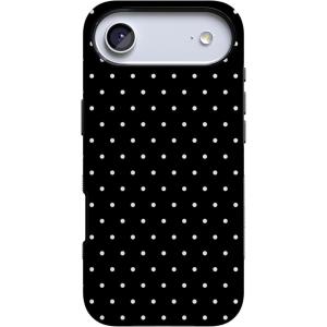 Casely iPhone 17 Air Case | Taupe on Nude | Compatible with MagSafe | Bold Protective Design(On the Dot | Black Polka Dot)