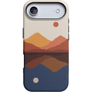 Casely iPhone 17 Air Case | Taupe on Nude | Compatible with MagSafe | Bold Protective Design(Opposites Attract | Day & Night Colorblock Mt.)