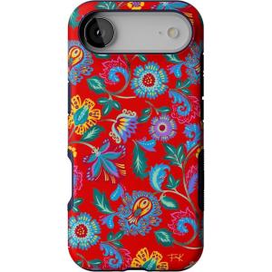 Casely iPhone 17 Air Case | Taupe on Nude | Compatible with MagSafe | Bold Protective Design(Painted Flowers | Frida Kahlo Floral)