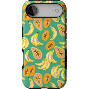 Casely iPhone 17 Air Case | Taupe on Nude | Compatible with MagSafe | Bold Protective Design(Papaya Palms | Dippin’ Daisy’s Tropical Vacation)
