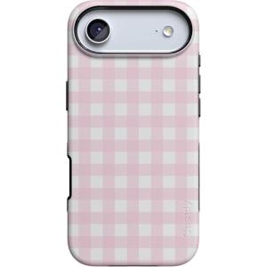 Casely iPhone 17 Air Case | Taupe on Nude | Compatible with MagSafe | Bold Protective Design(Pink Plaid | Sunday Best)
