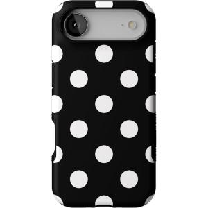 Casely iPhone 17 Air Case | Taupe on Nude | Compatible with MagSafe | Bold Protective Design(Polka Dots | High Contrast Design)