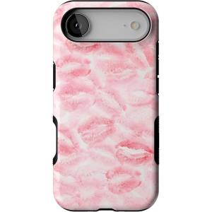 Casely iPhone 17 Air Case | Taupe on Nude | Compatible with MagSafe | Bold Protective Design(Sealed with a Kiss | Pink Lipstick)