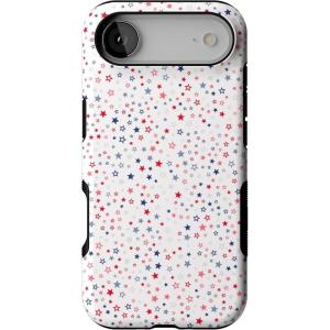 Casely iPhone 17 Air Case | Taupe on Nude | Compatible with MagSafe | Bold Protective Design(Seeing Stars | Red  White & Blue)