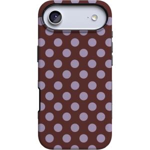 Casely iPhone 17 Air Case | Taupe on Nude | Compatible with MagSafe | Bold Protective Design(Spotted in SoHo | Burgundy Polka Dot)
