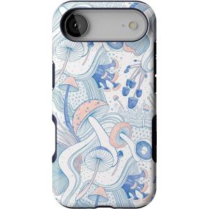 Casely iPhone 17 Air Case | Taupe on Nude | Compatible with MagSafe | Bold Protective Design(The Fun Guy | Enchanted Forest Mushroom Floral)