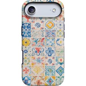 Casely iPhone 17 Air Case | Taupe on Nude | Compatible with MagSafe | Bold Protective Design(Tuscan Tiles | Dolce Vita)