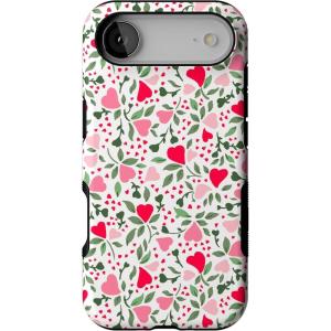 Casely iPhone 17 Air Case | Taupe on Nude | Compatible with MagSafe | Bold Protective Design(Vines of Love | Floral Heart)