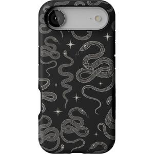 Casely iPhone 17 Air Case | Taupe on Nude | Compatible with MagSafe | Bold Protective Design(We’re Ready For It | Black Serpent)