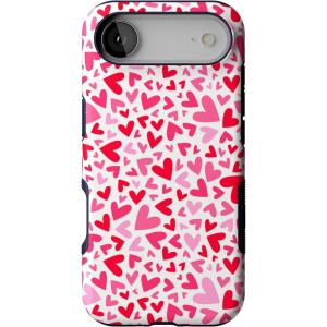 Casely iPhone 17 Air Case | Taupe on Nude | Compatible with MagSafe | Bold Protective Design(XOXO | Candy Hearts)