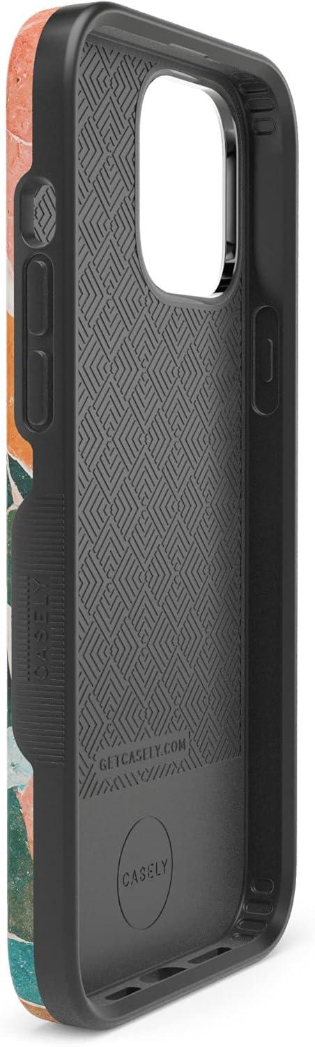 imageCasely iPhone 13 Pro Max Case Field of Flowers Pastel Floral Compatible with MagSafe Bold Protective DesignYes of Quartz Sculpted Marble