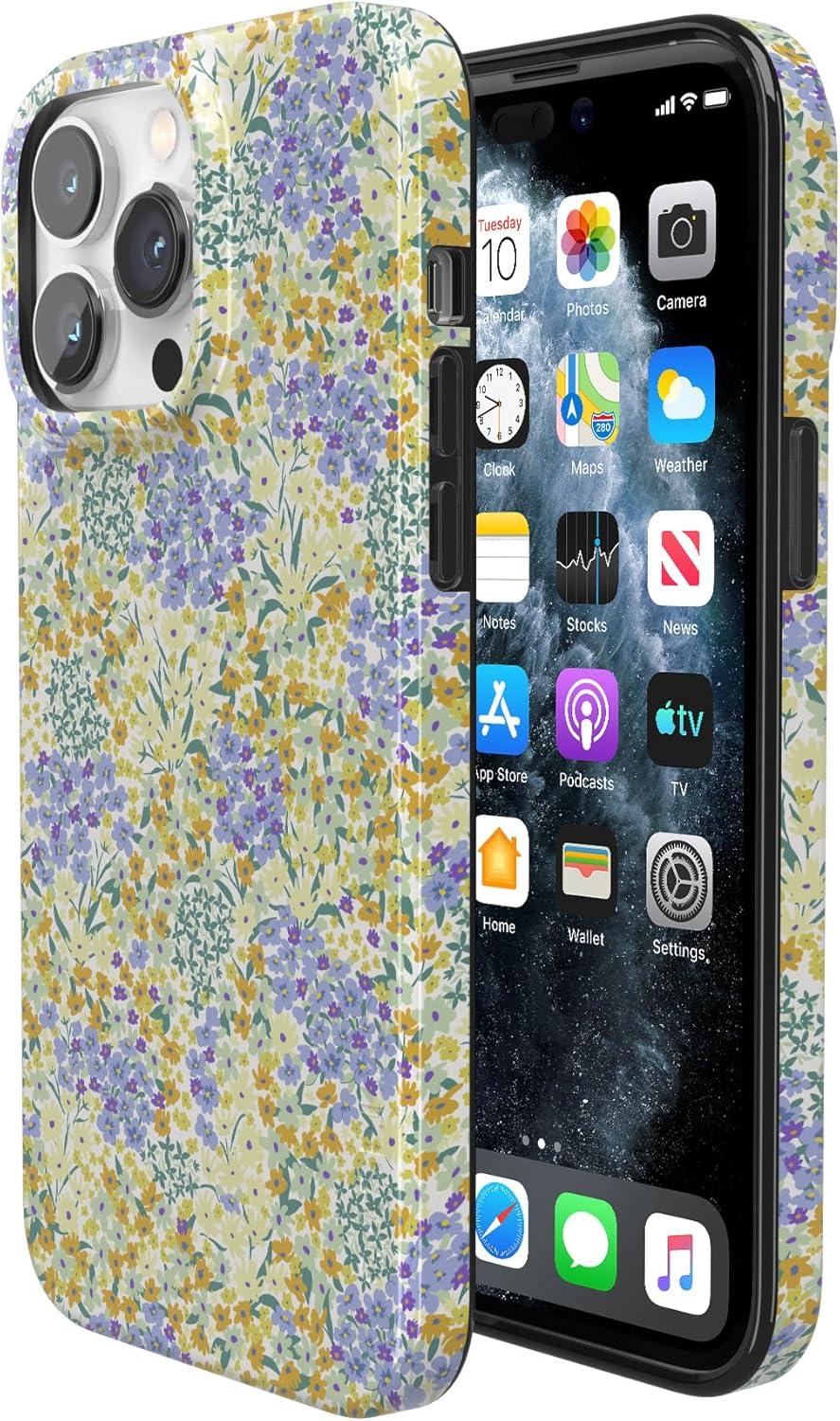 imageCasely iPhone 14 Pro Case  Sage Garden  Green Floral  Compatible with MagSafe  Classic UltraSlim Case DesignDream Garden  Cottagecore