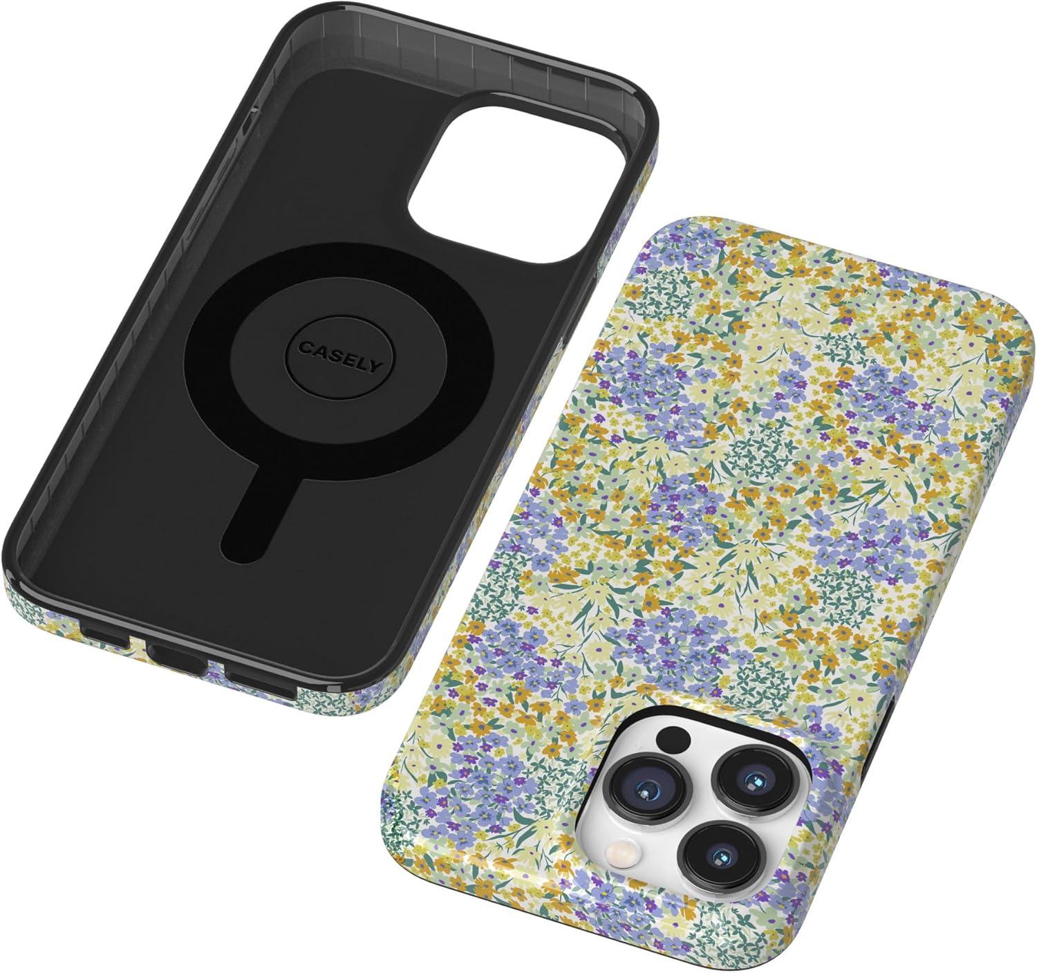 imageCasely iPhone 14 Pro Case  Sage Garden  Green Floral  Compatible with MagSafe  Classic UltraSlim Case DesignDream Garden  Cottagecore