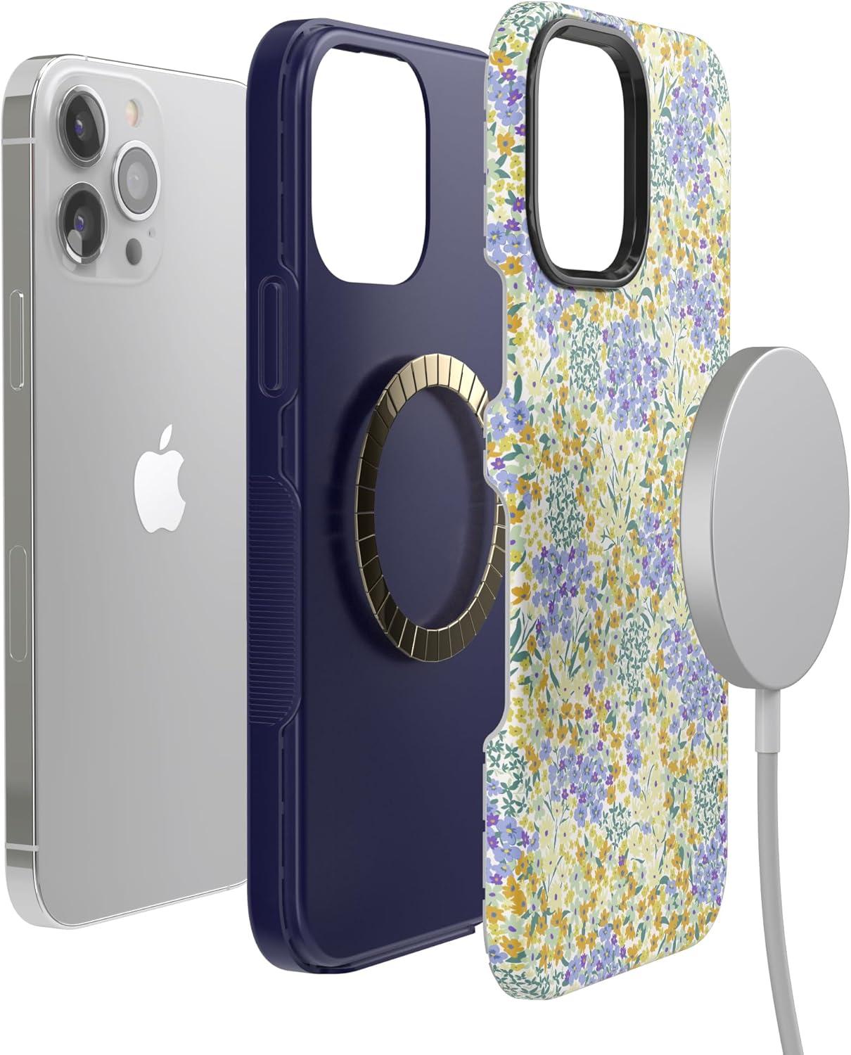 imageCasely iPhone 14 Pro Max Case  Nantucket Cottage  Blue Hydrangea  Compatible with MagSafe  Bold Protective DesignDream Garden  Cottagecore