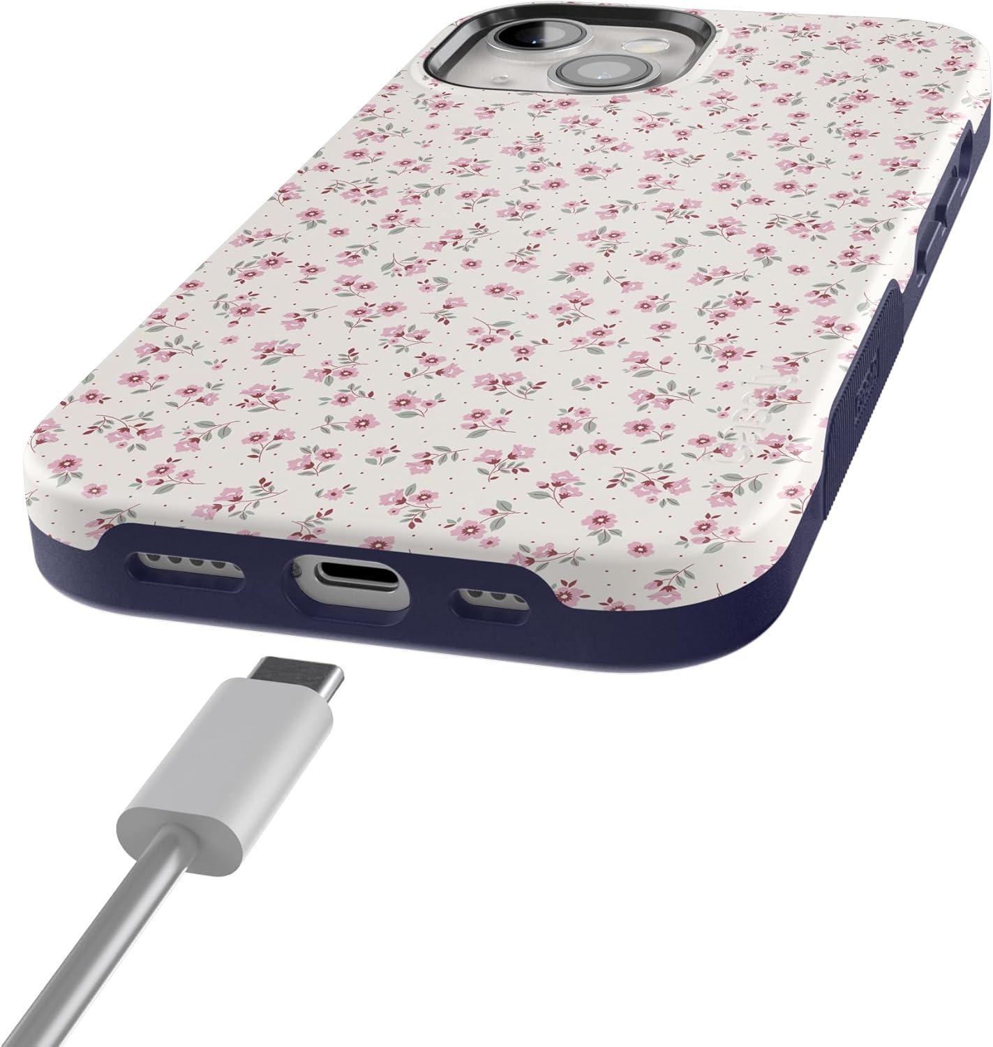 imageCasely iPhone 15 Case  Be Mine  Tiny Hearts  Bold Protective Design  Compatible with MagSafeCottage Charm  Cottagecore Case