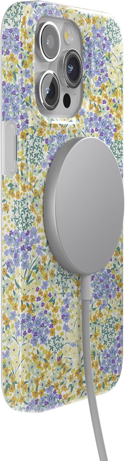 imageCasely iPhone 15 Pro Case  Mocha Ripple  Brown Waves  Compatible with MagSafe  Classic Ultra Slim DesignDream Garden  Cottagecore