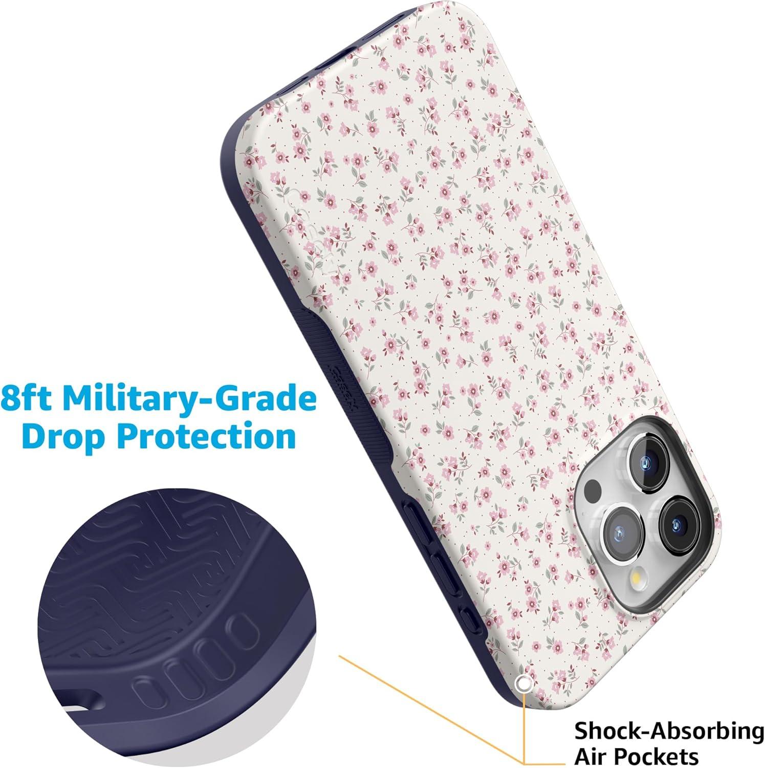 imageCasely iPhone 15 Pro Max Case  Kiwi Kiss  Matcha Green Shimmer Glitter  Bold Protective Design  Compatible with MagSafeCottage Charm  Cottagecore Case