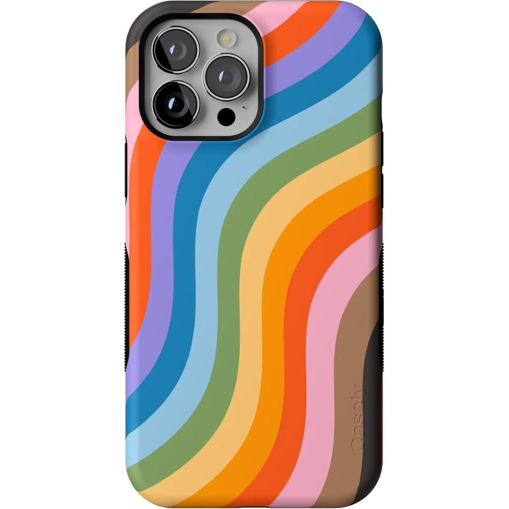 imageCasely iPhone 13 Pro Max Case  Field of Flowers  Pastel Floral  Compatible with MagSafe  Bold Protective DesignLove for All  Rainbow Pride