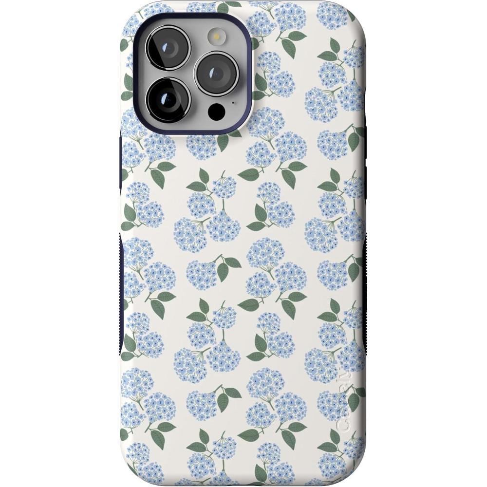 imageCasely iPhone 13 Pro Max Case  Field of Flowers  Pastel Floral  Compatible with MagSafe  Bold Protective DesignNantucket Cottage  Blue Hydrangea