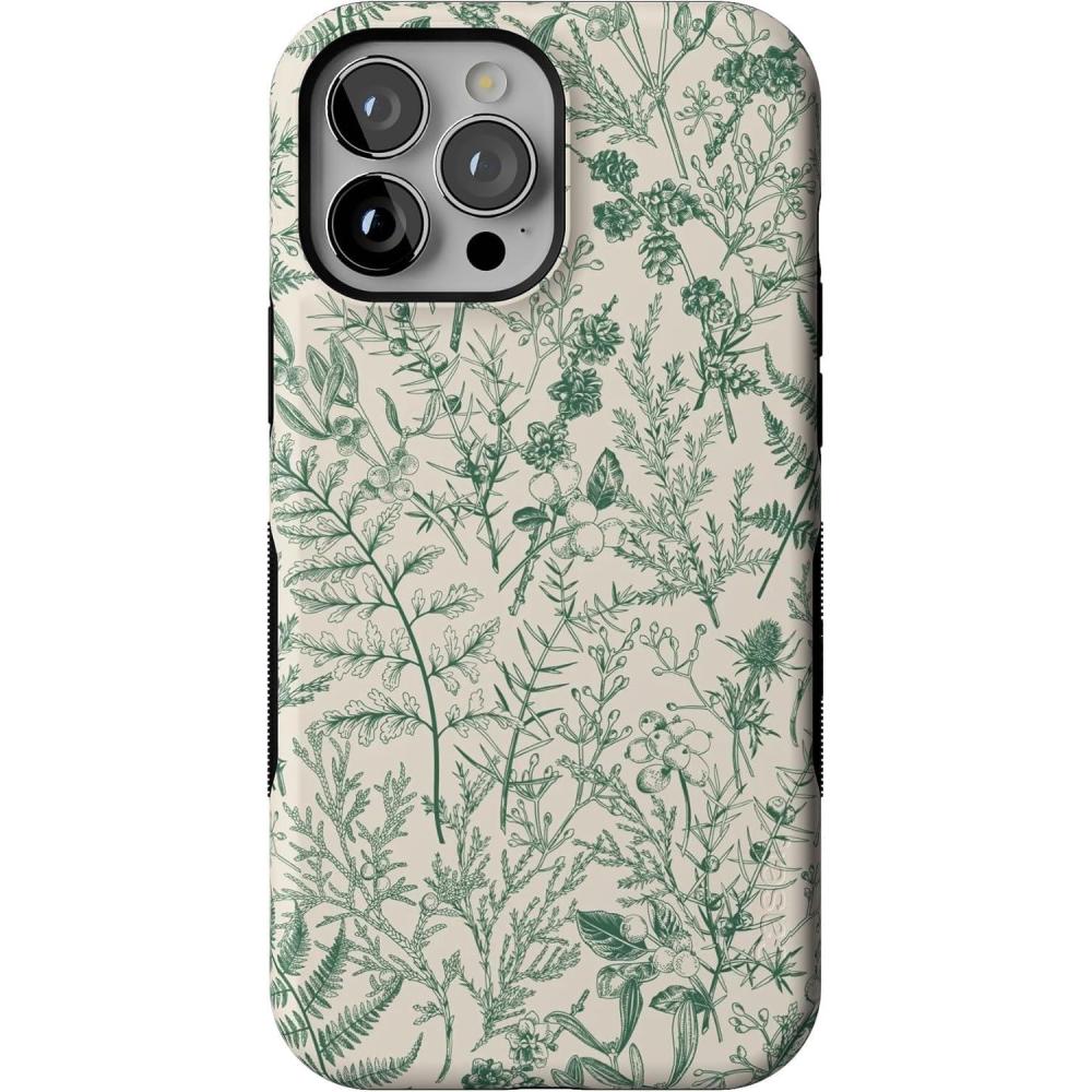 imageCasely iPhone 13 Pro Max Case  Field of Flowers  Pastel Floral  Compatible with MagSafe  Bold Protective DesignSage Garden  Green Floral