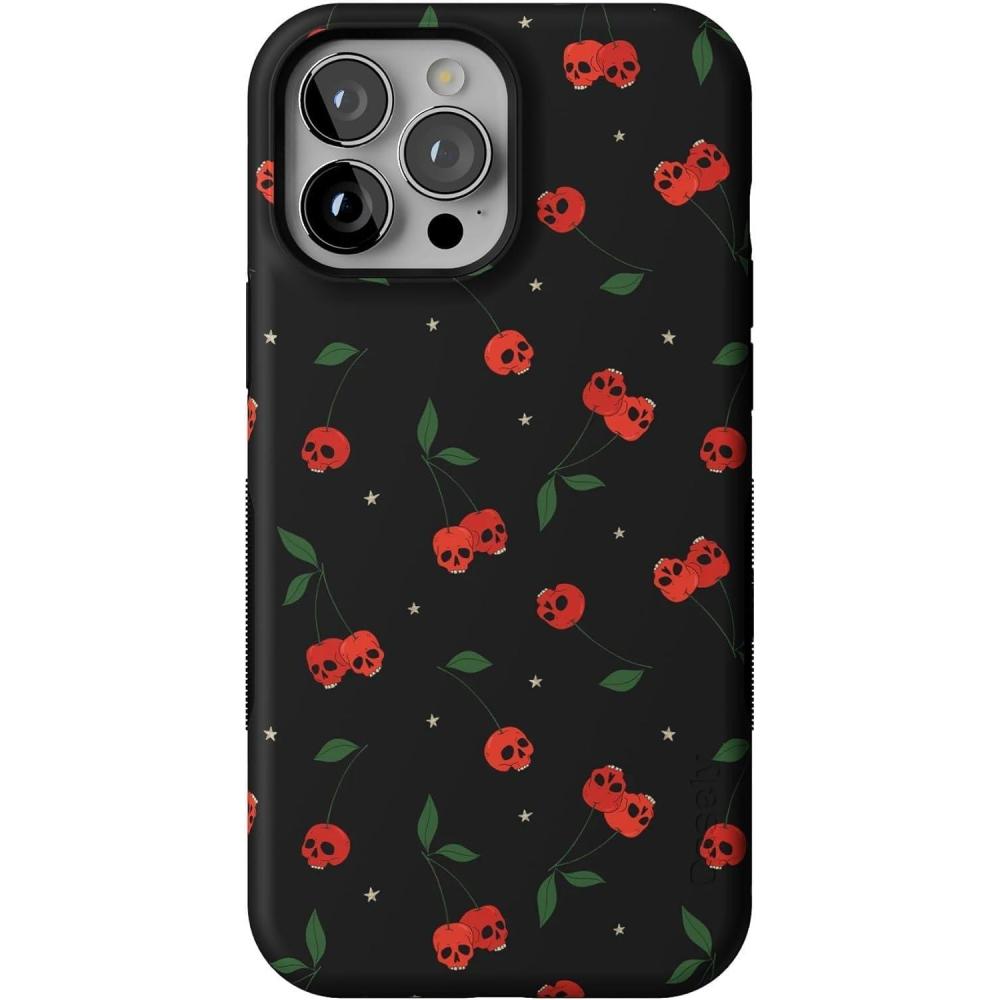 imageCasely iPhone 13 Pro Max Case  Field of Flowers  Pastel Floral  Compatible with MagSafe  Bold Protective DesignSweet Revenge  Cherry Skulls