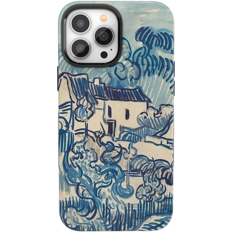 imageCasely iPhone 13 Pro Max Case  Field of Flowers  Pastel Floral  Compatible with MagSafe  Bold Protective DesignVan Gogh  Landscape With Houses