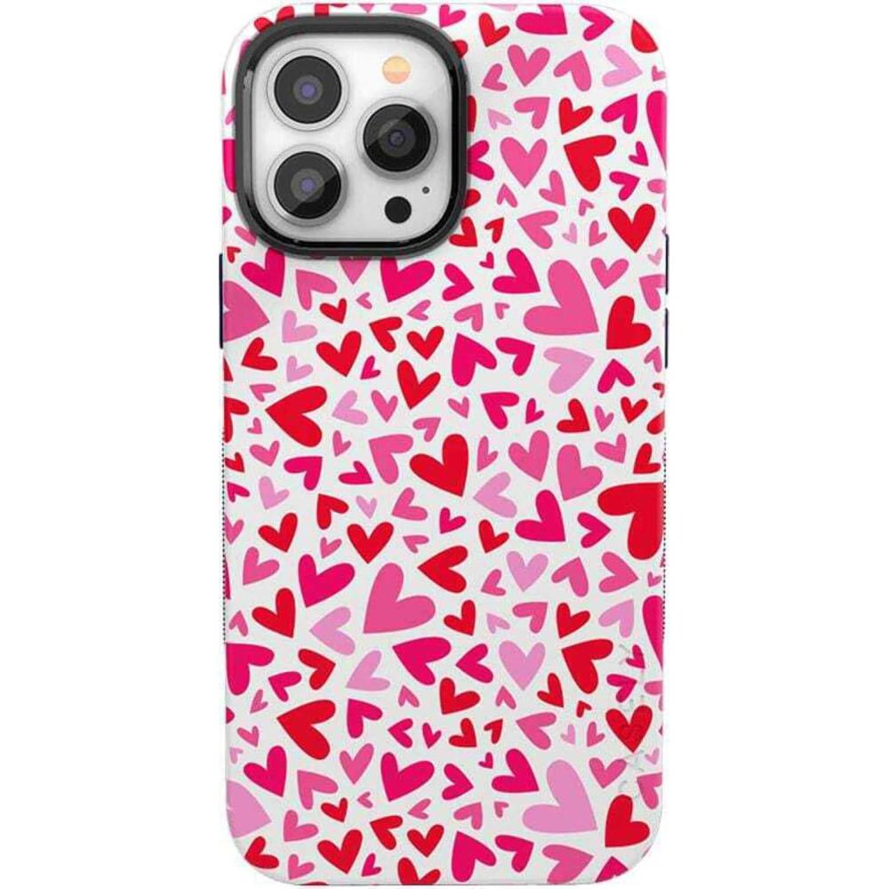imageCasely iPhone 13 Pro Max Case  Field of Flowers  Pastel Floral  Compatible with MagSafe  Bold Protective DesignXOXO  Pink Candy Hearts