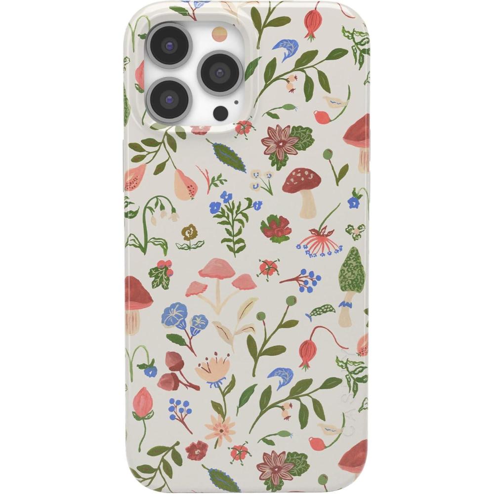 imageCasely iPhone 13 Pro Max Case  Field of Flowers  Pastel Floral  Compatible with MagSafe  Classic Ultra Slim DesignGarden Party  Mushroom Floral