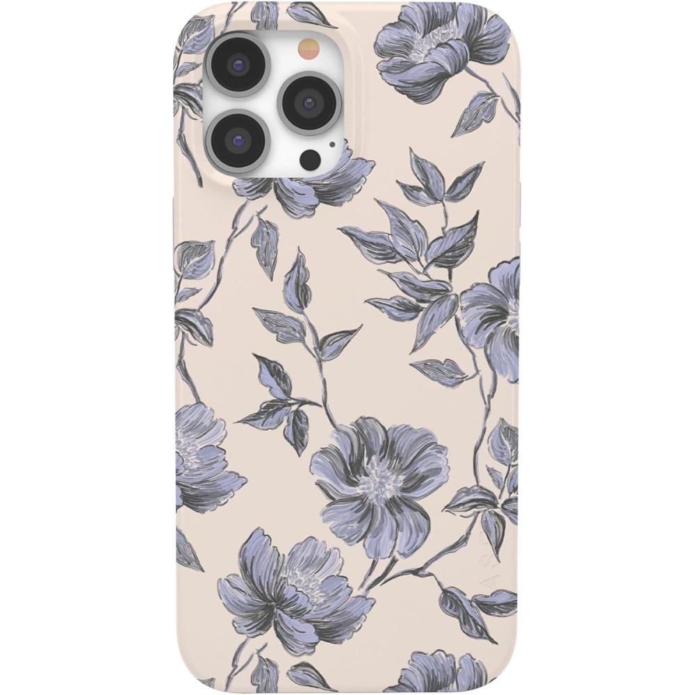 imageCasely iPhone 13 Pro Max Case  Field of Flowers  Pastel Floral  Compatible with MagSafe  Classic Ultra Slim DesignInk  Iris  Vintage Floral