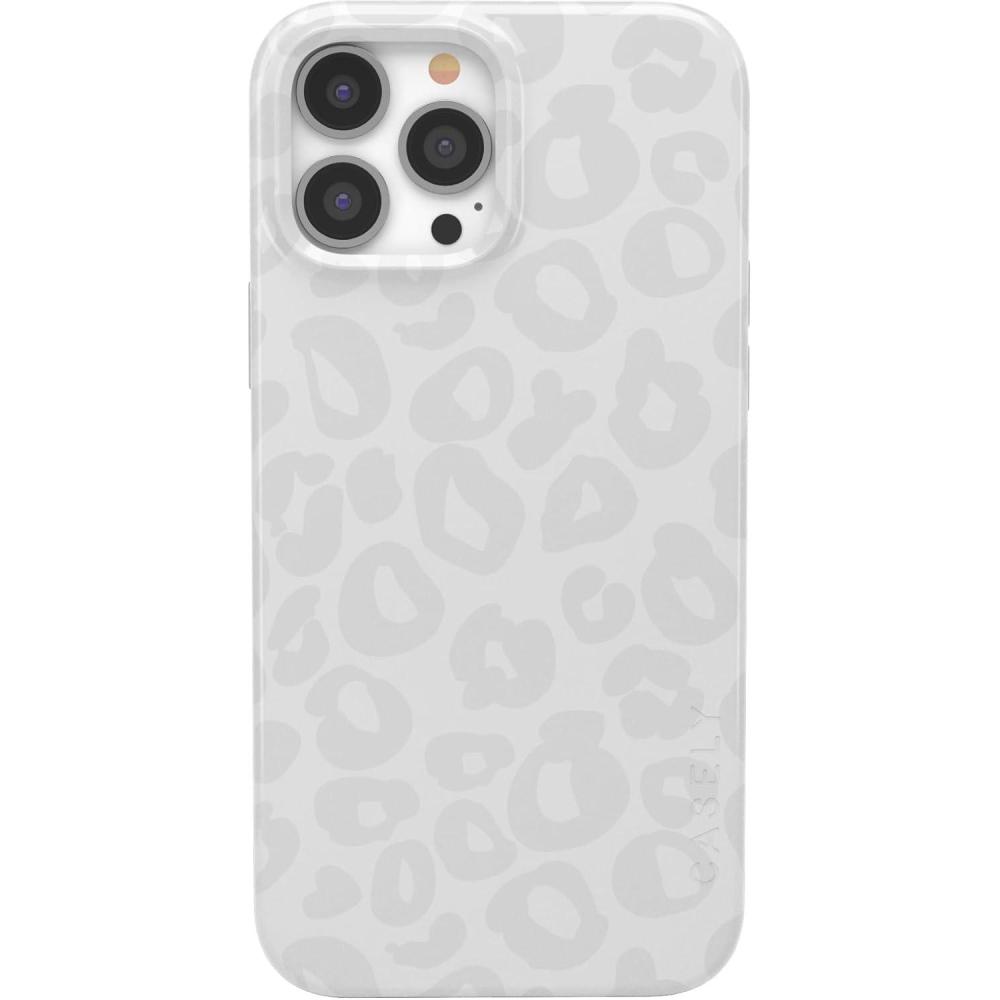 imageCasely iPhone 13 Pro Max Case  Field of Flowers  Pastel Floral  Compatible with MagSafe  Classic Ultra Slim DesignInto the Wild  White Snow Leopard