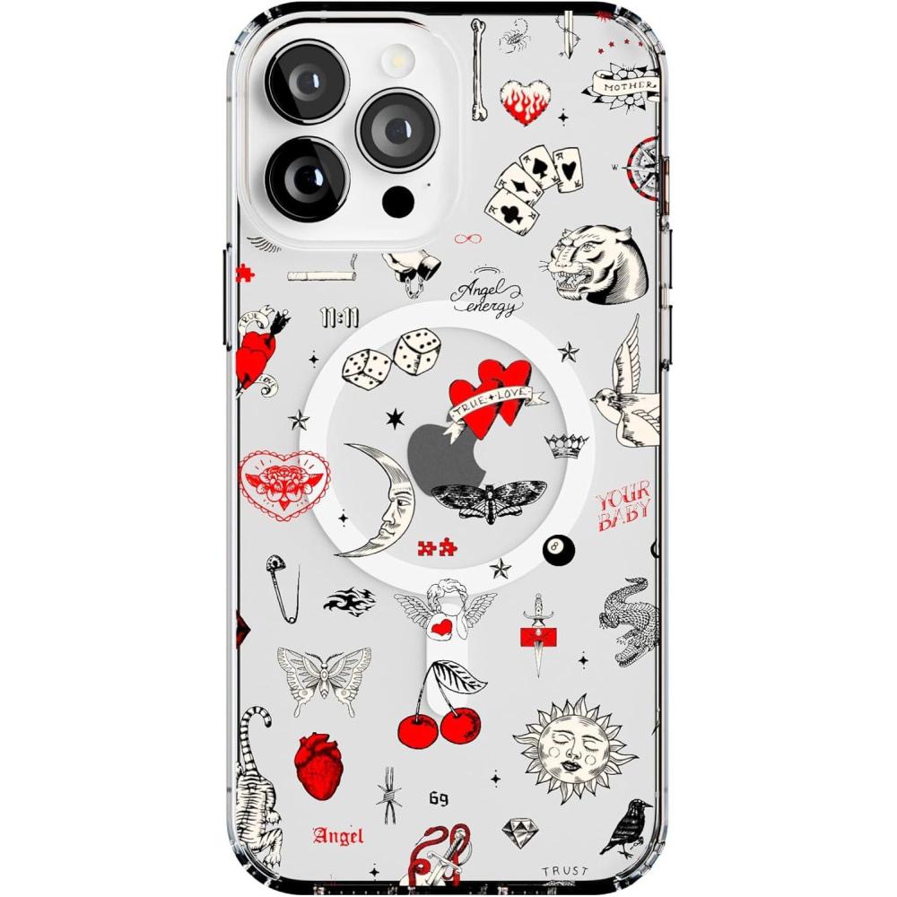 imageCasely iPhone 13 Pro Max Case  Field of Flowers  Pastel Floral  Compatible with MagSafe  Classic Ultra Slim DesignNot a Phase  Clear Flash Tattoo