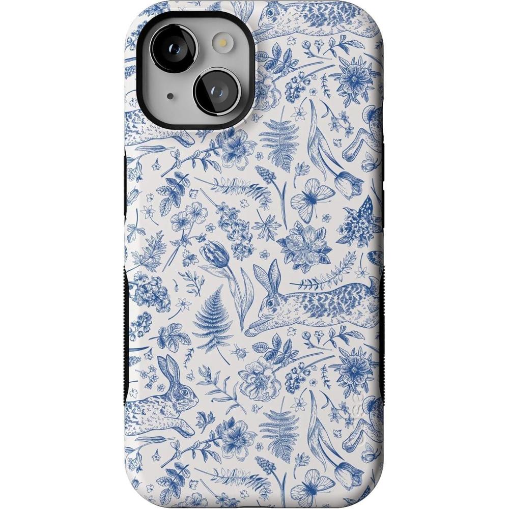 imageCasely iPhone 14 Case  Blue Awakening  Van Gogh Almond Blossom  Compatible with MagSafe  Bold Protective DesignHop  Bloom  Bunny Toile