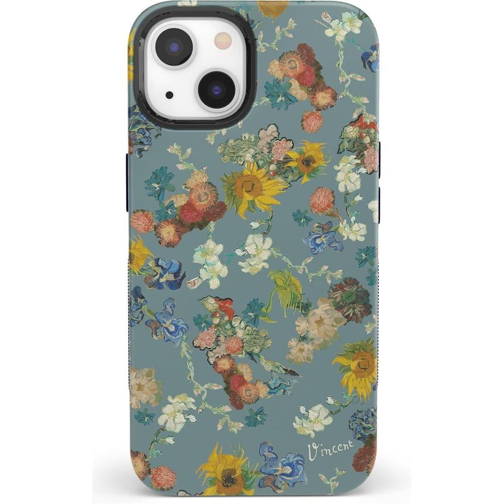 imageCasely iPhone 14 Case  Blue Awakening  Van Gogh Almond Blossom  Compatible with MagSafe  Bold Protective DesignVan Goghs Flowers  50th Anniversary