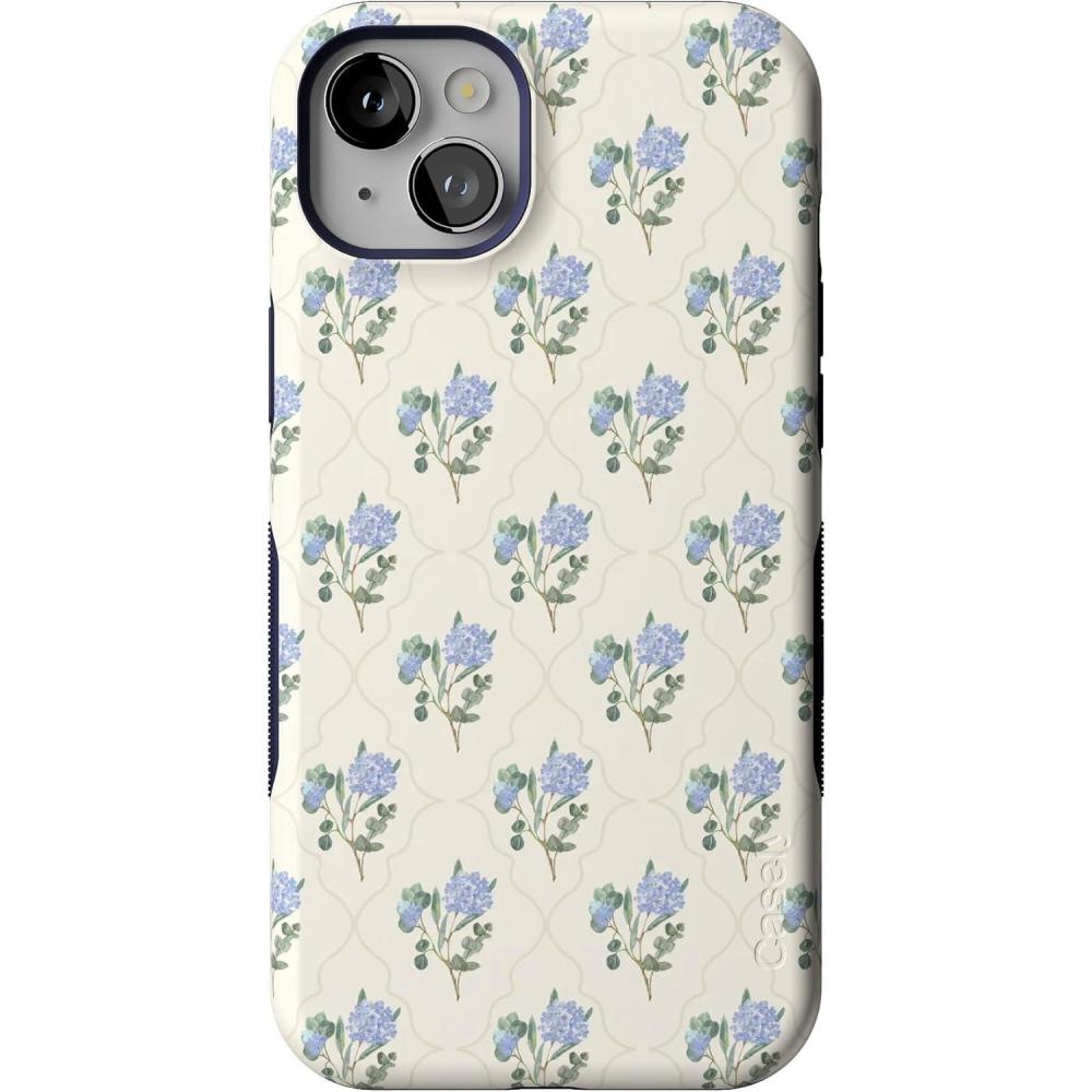 imageCasely iPhone 14 Case  Blue Awakening  Van Gogh Almond Blossom  Compatible with MagSafe  Bold Protective DesignVintage Garden  Blue Hydrangea