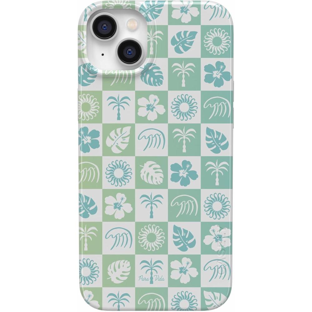 imageCasely iPhone 14 Case  Hibiscus Blooms  Hawaiian Floral  Compatible with MagSafe  Classic Ultra Slim DesignCoastal Checkers  Pura Vida