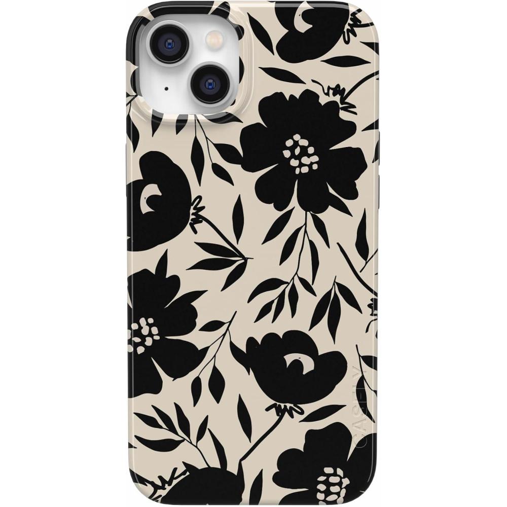 imageCasely iPhone 14 Case  Hibiscus Blooms  Hawaiian Floral  Compatible with MagSafe  Classic Ultra Slim DesignDark Fantasy  Contrast Floral