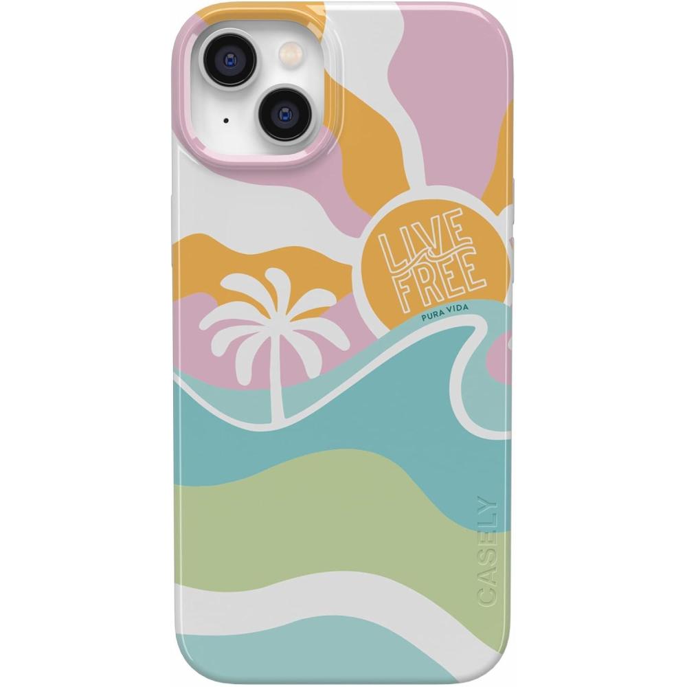imageCasely iPhone 14 Case  Hibiscus Blooms  Hawaiian Floral  Compatible with MagSafe  Classic Ultra Slim DesignPura Vida  Tropical Dreams