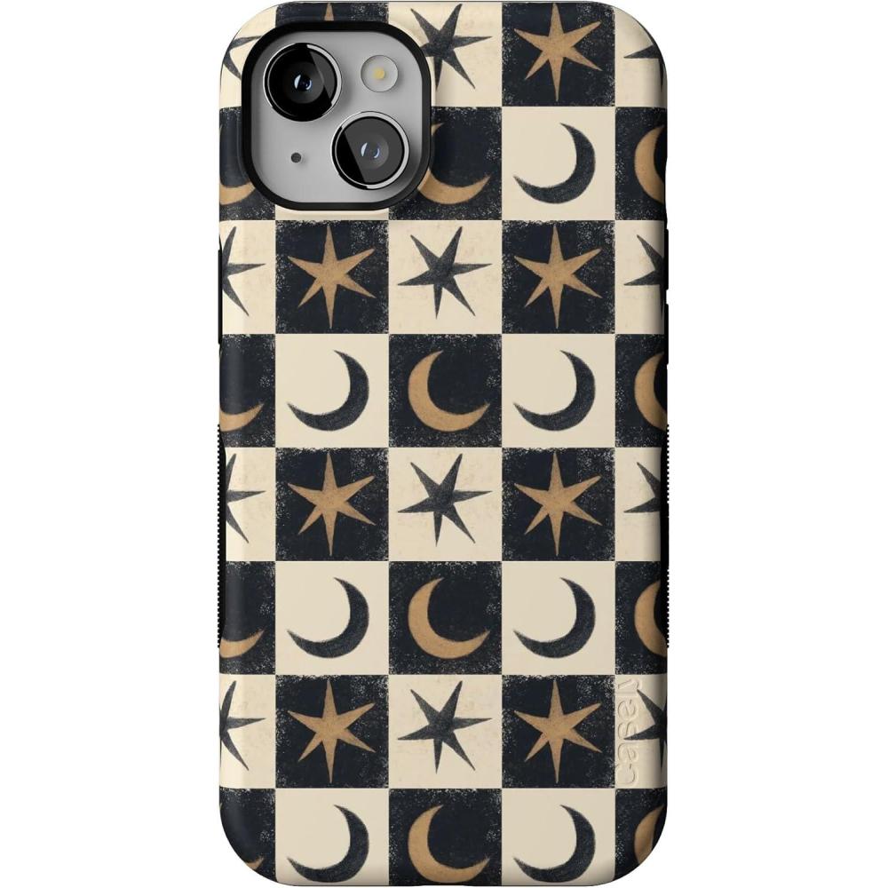 imageCasely iPhone 14 Case  Mystic Moonstar  Black Celestial  Compatible with MagSafe  Bold Protective Design