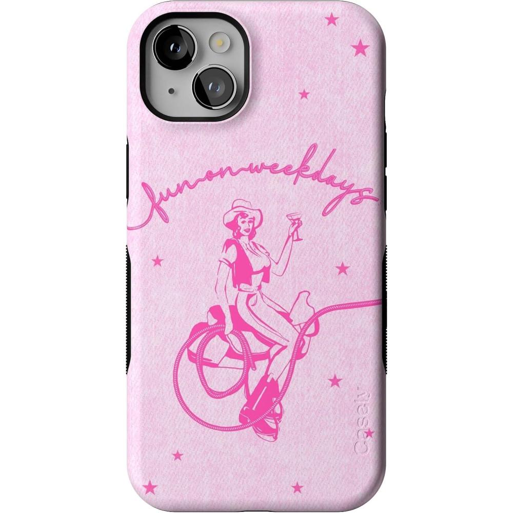 imageCasely iPhone 14 Plus Case  Cowgirl Canyon  FashionPass x Casely  Bold Protective Case Design  Compatible with MagSafeDenim Cowgirl  Fun on Weekdays