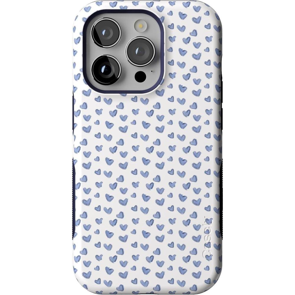 imageCasely iPhone 14 Pro Case  Opposites Attract  Day amp Night Mountains  Compatible with MagSafe  Bold Protective DesignLovebug  Blue Hearts