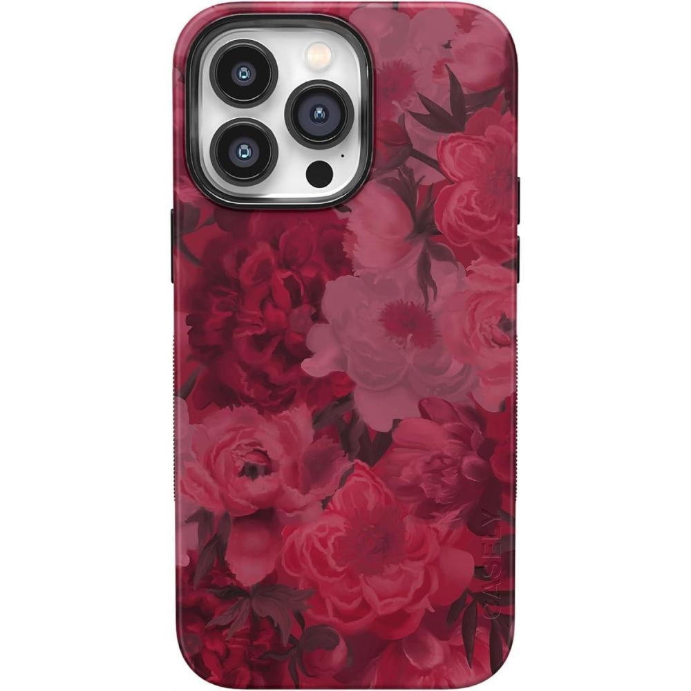 imageCasely iPhone 14 Pro Case  Opposites Attract  Day amp Night Mountains  Compatible with MagSafe  Bold Protective DesignRomance Novel  Moody Floral