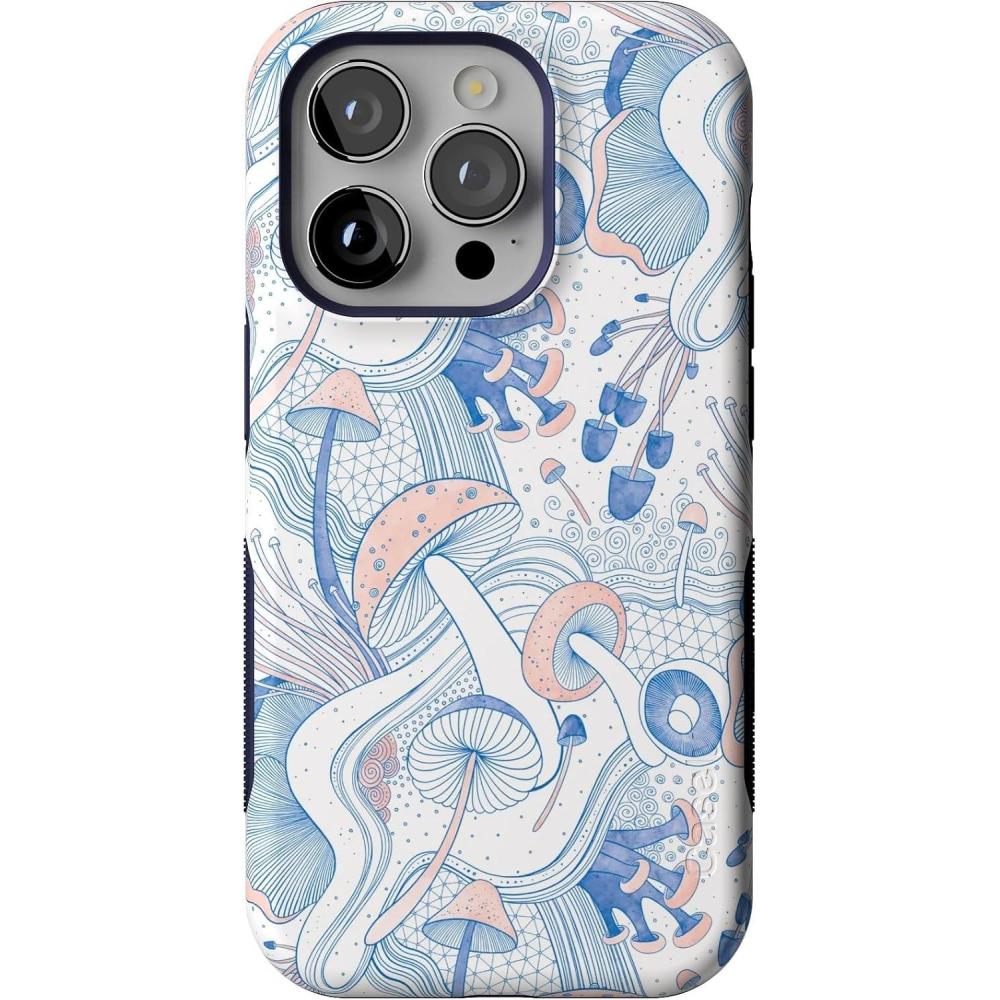 imageCasely iPhone 14 Pro Case  Opposites Attract  Day amp Night Mountains  Compatible with MagSafe  Bold Protective DesignThe Fun Guy  Enchanted Forest Mushroom Floral