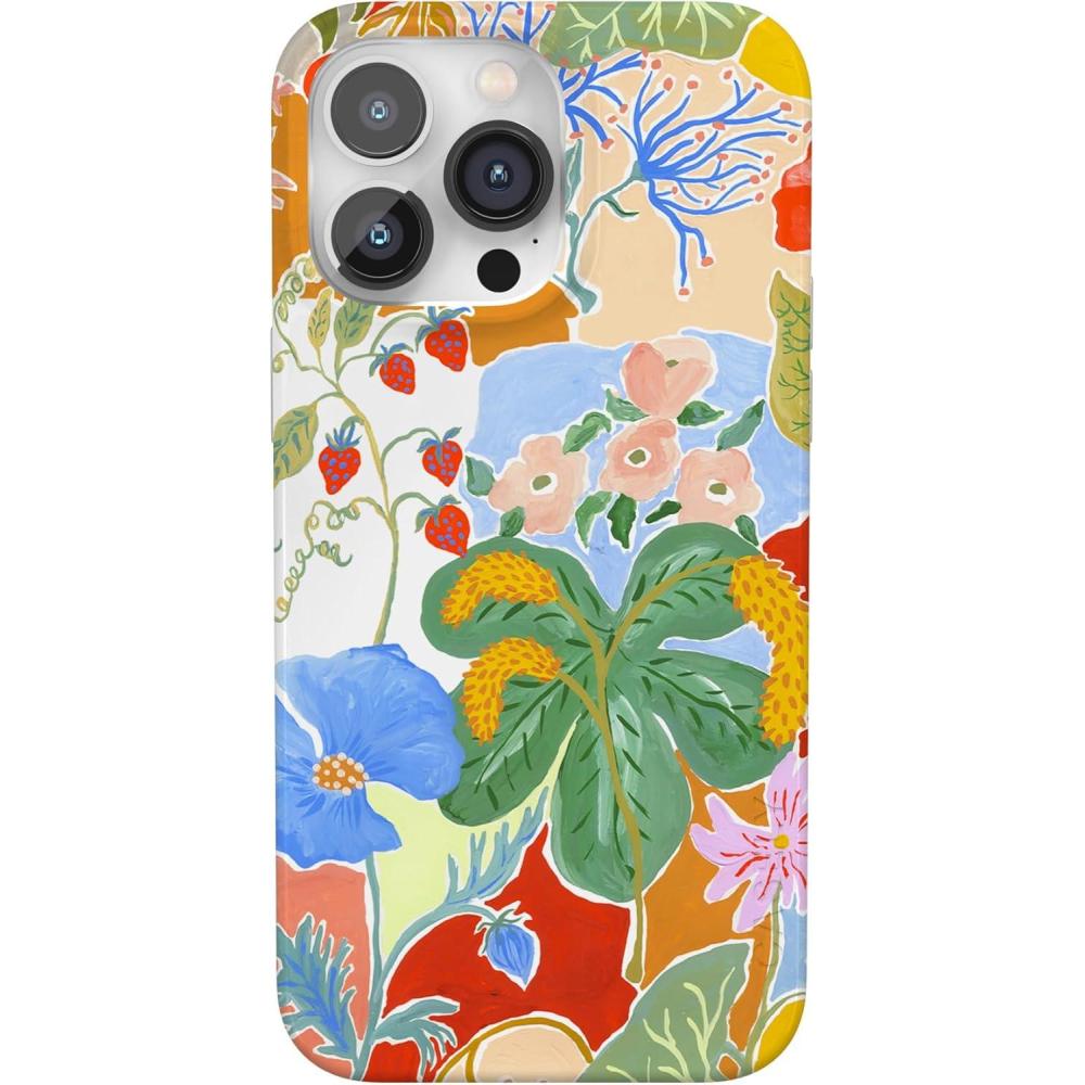 imageCasely iPhone 14 Pro Case  Sage Garden  Green Floral  Compatible with MagSafe  Classic UltraSlim Case DesignBotanical Blooms  Floral Patchwork