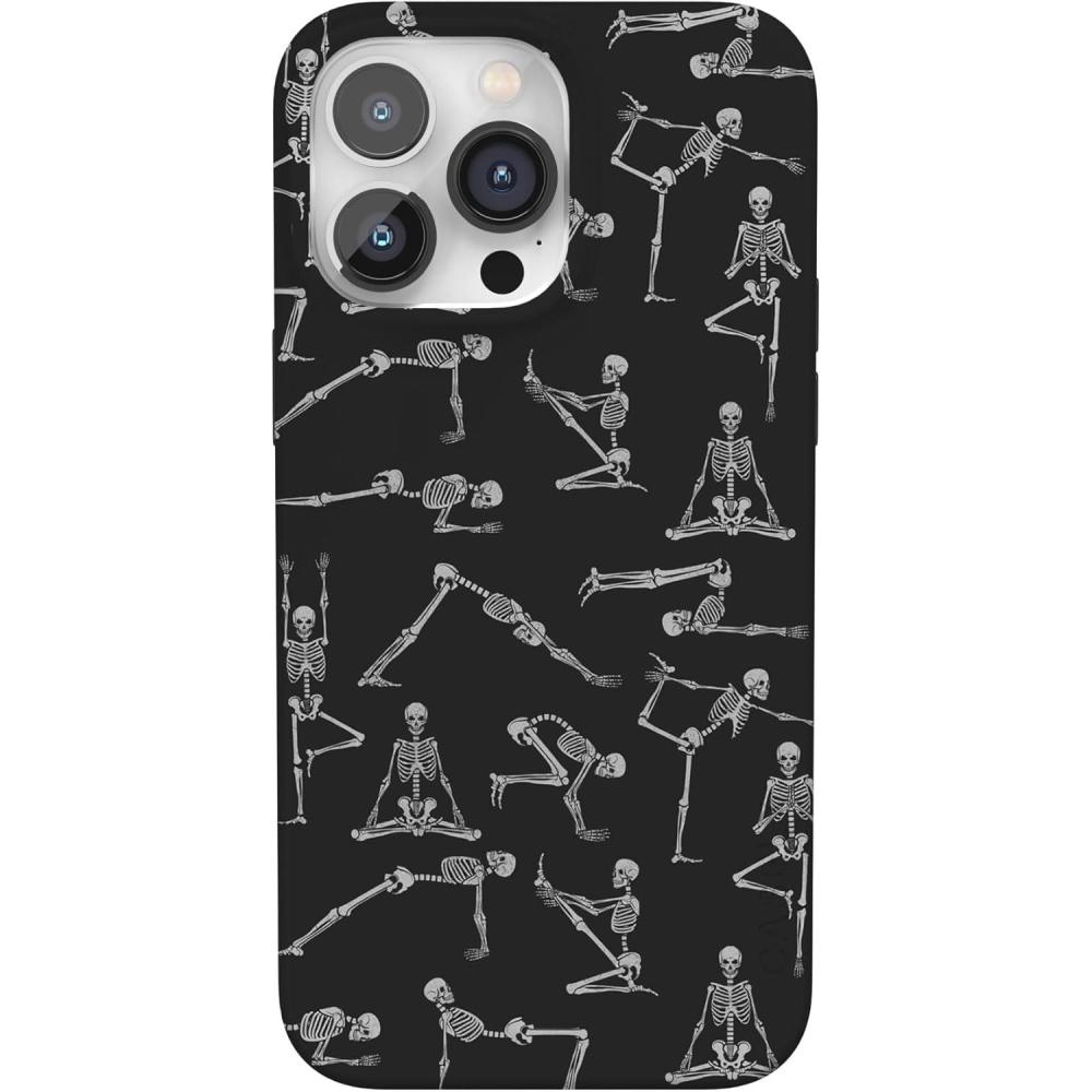 imageCasely iPhone 14 Pro Case  Sage Garden  Green Floral  Compatible with MagSafe  Classic UltraSlim Case DesignCorpse Pose  Skeleton Yoga