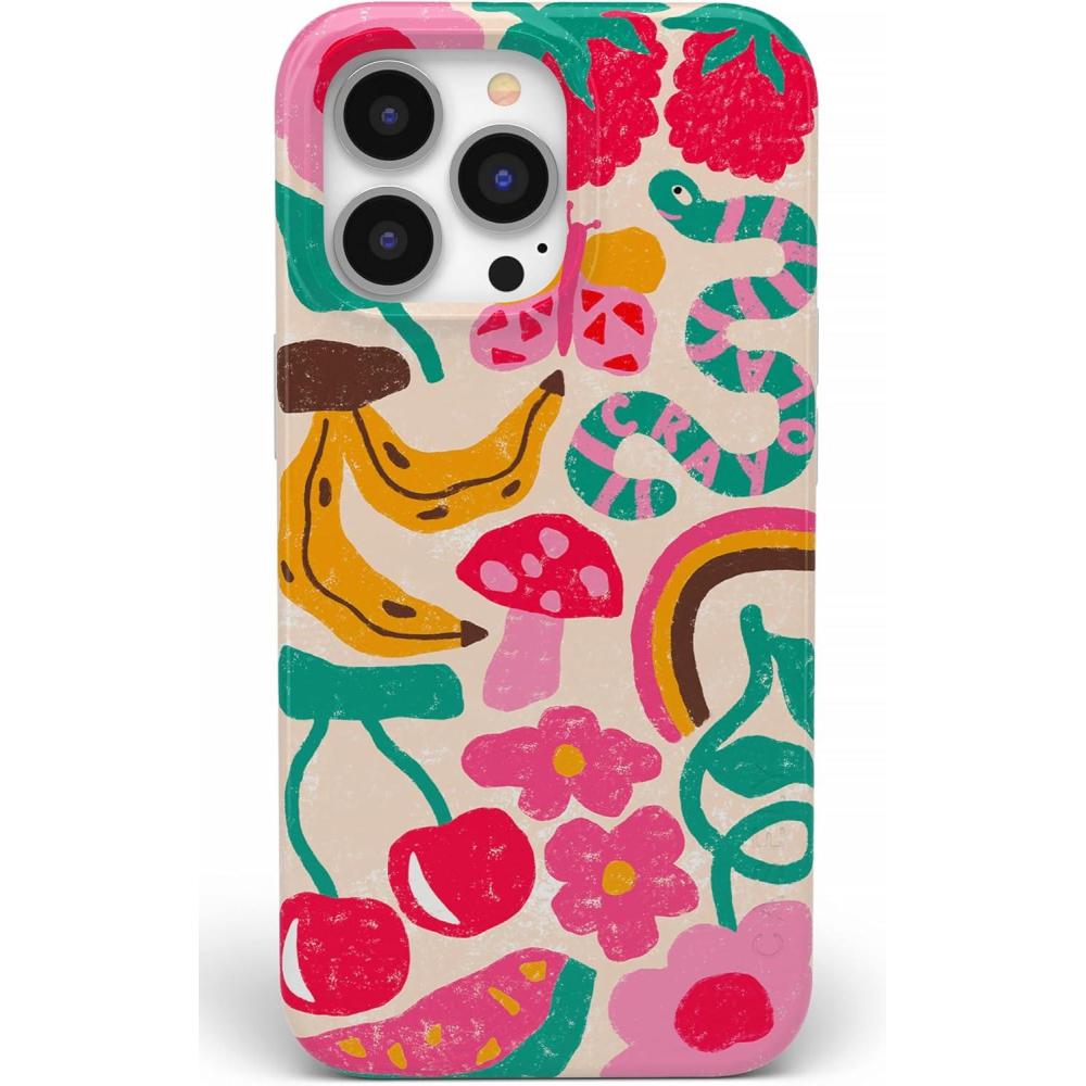 imageCasely iPhone 14 Pro Case  Sage Garden  Green Floral  Compatible with MagSafe  Classic UltraSlim Case DesignDoodle Bug  Crayola Crayon