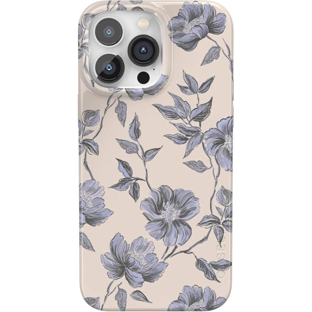 imageCasely iPhone 14 Pro Case  Sage Garden  Green Floral  Compatible with MagSafe  Classic UltraSlim Case DesignInk  Iris  Vintage Floral