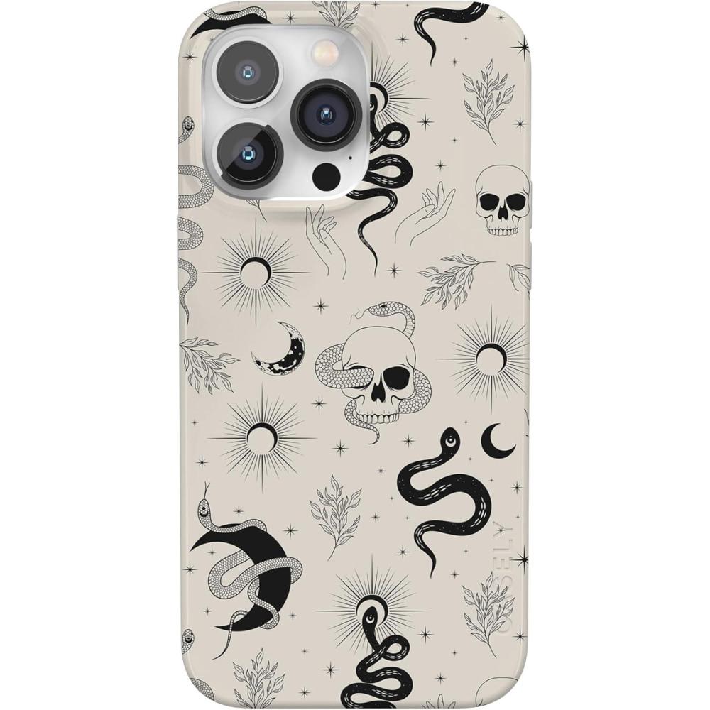 imageCasely iPhone 14 Pro Case  Sage Garden  Green Floral  Compatible with MagSafe  Classic UltraSlim Case DesignNo Further Explanation  Snakes  Skulls