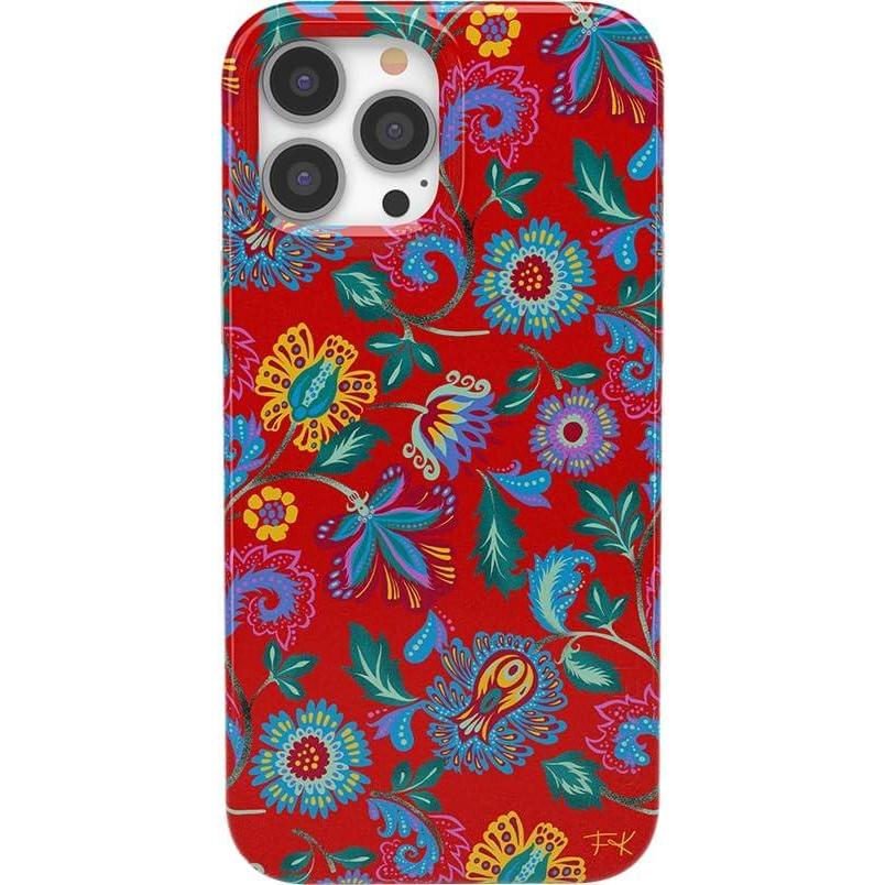 imageCasely iPhone 14 Pro Case  Sage Garden  Green Floral  Compatible with MagSafe  Classic UltraSlim Case DesignPainted Flowers  Frida Kahlo Floral